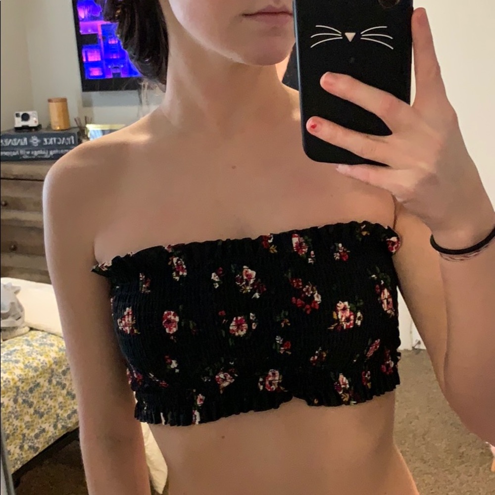 floral tube swim top